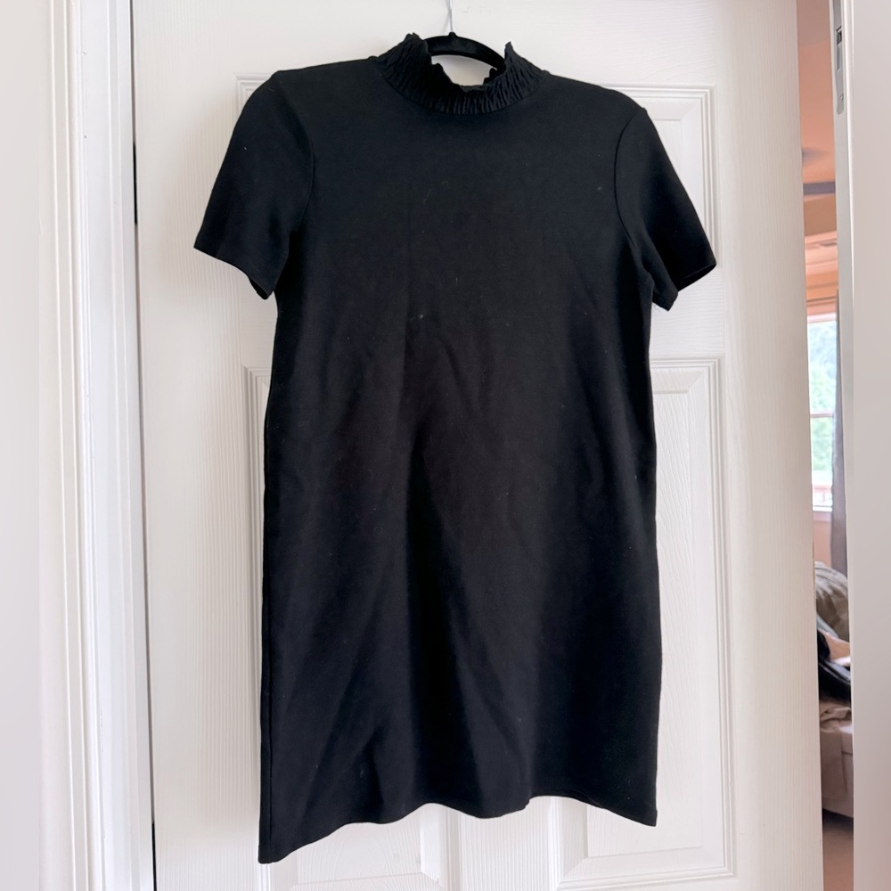 Zara Trafaluc 2017 Black Mock Neck Mini Dress